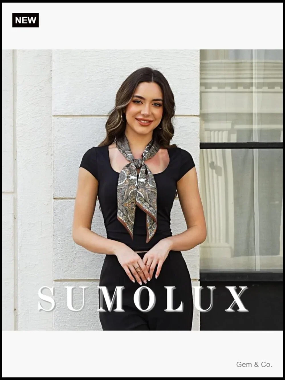 Silk Feel Multifunctional Head Scarf Women Hair Wrap Handbag Accessory